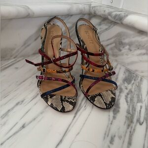 Schutz NWT Multicolor Leather Strappy Sandals